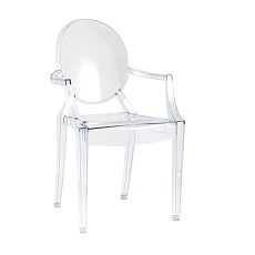 Кухонный стул Stool Group Victoria Ghost с подлокотниками прозрачный XH-8072 transp