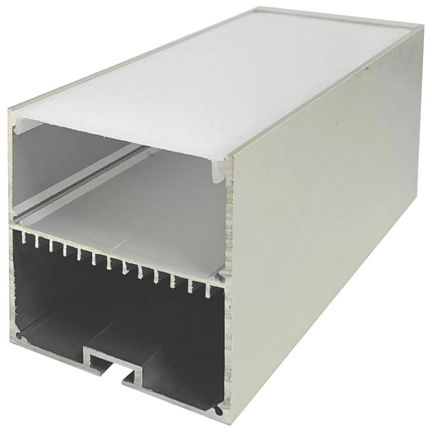 Профиль  подвесной с рассеивателем серебро 2м. Apeyron 08-28 Фото № 1