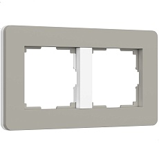 Рамка Werkel Split на 2 поста дымчатый/белый W0023067 4690389206061