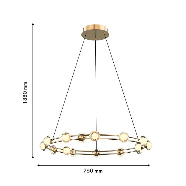 Подвесная светодиодная люстра Favourite Rondell 4382-15P изображение 2 Подвесная светодиодная люстра Favourite Rondell 4382-15P Фото № 2