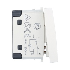 Переключатель LK Studio с двух мест, с индикатором 45х22,5мм (схема 6L) 16 A, 250 B (белый) LK45 850404-1 2