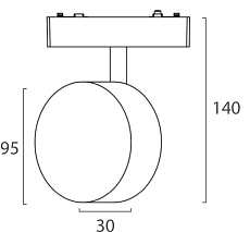 Трековый светодиодный светильник Italline IT09-9019 black 3000K 1