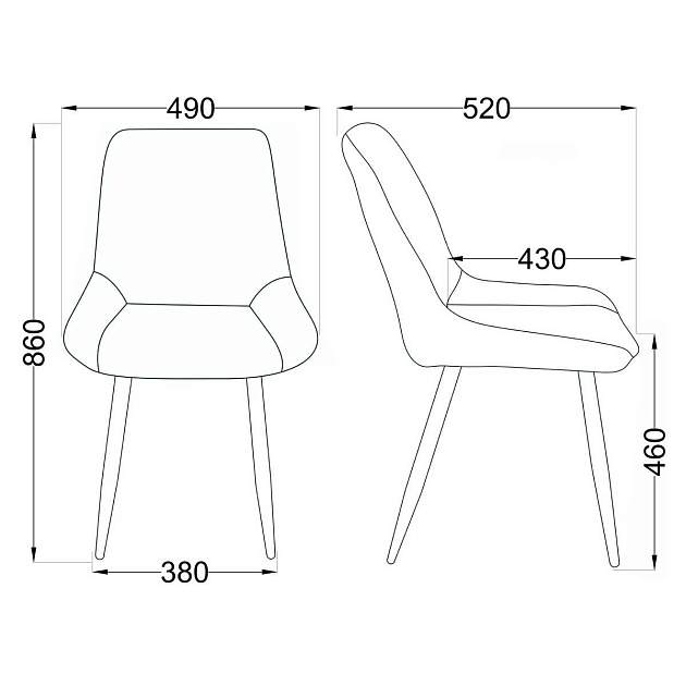 Кухонный стул AksHome Nika коричневый, велюр 72323 изображение 2 Кухонный стул AksHome Nika коричневый, велюр 72323 Фото № 2