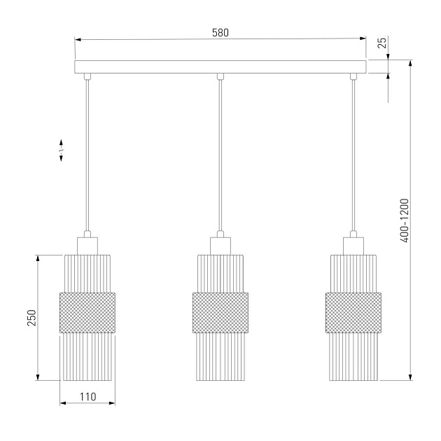 Подвесной светильник Eurosvet Soho 50209/3 хром Фото № 2