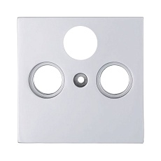 Накладка LK Studio розетки TV+FM+SAT, 2(3) отверстия (серебристый металлик) LK80 845203-1