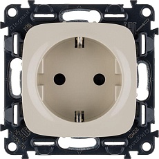 Розетка 2К+З Legrand Valena Allure 16A 250V со шторками слоновая кость 753820