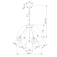 Подвесной светильник Eurosvet Anait 30178 хром 1