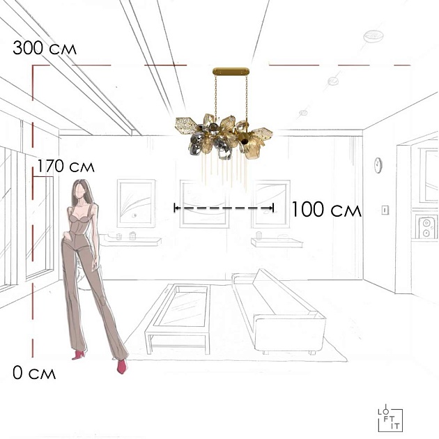 Подвесная люстра LOFT IT Britannica 10401/1000L Фото № 3