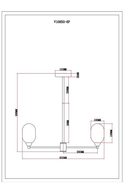 Подвесная люстра Moderli Gracy V10850-6P Фото № 2