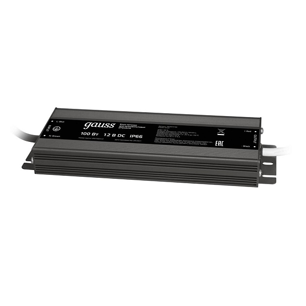 Блок питания Gauss 12V 100W IP66 10A 202023100 Фото № 1