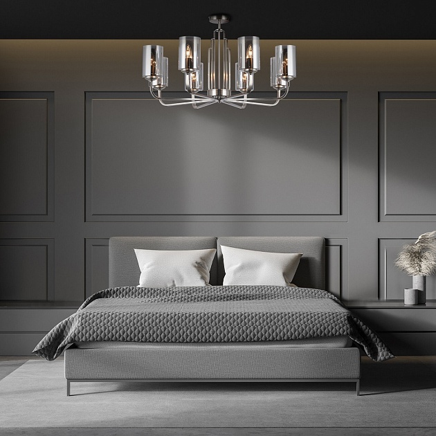 Потолочная люстра Eurosvet Defi 60138/8 сатин-никель Фото № 5