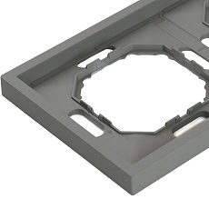 Рамка STEKKER, PFR00-5002-10 2-местная, серия Эмили, платиново-серый, soft touch 49963 2