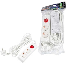 Удлинитель Uniel Ultra 2гн х 3м с/з S-GCU2-3B White UL-00010010 2