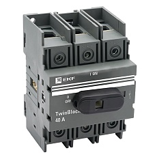 Рубильник 40A 3P c рукояткой управления для прямой установки TwinBlock EKF tb-40-3p-f