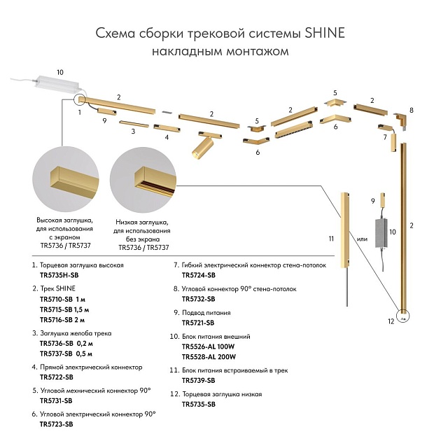 Шинопровод Denkirs Shine Base TR5716-SB Фото № 3