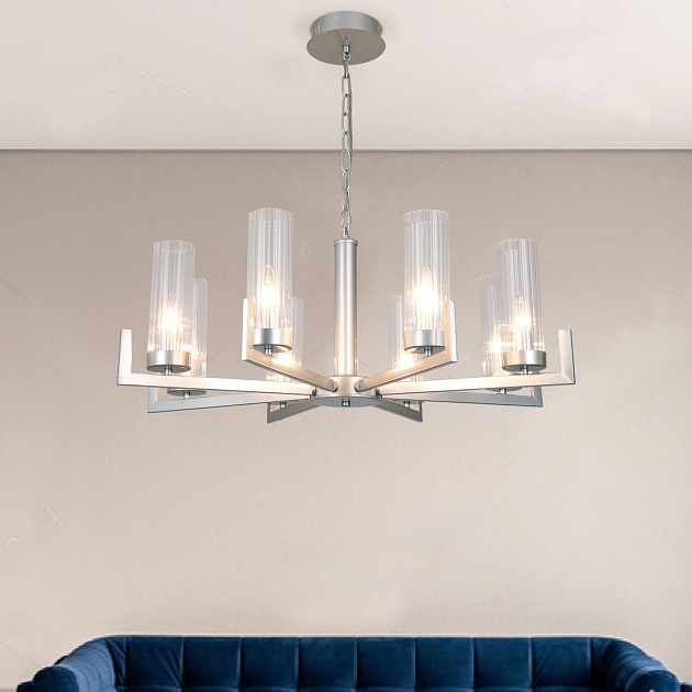 Подвесная люстра Eurosvet Arganie 60133/8 серебро Фото № 7