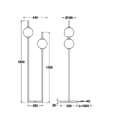 Торшер Maytoni Modern The Sixth Sense Z020FL-L12BS3K 5
