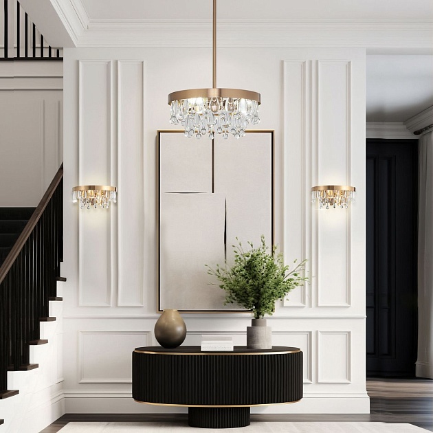 Подвесная люстра Eurosvet Sophie 60165/3 латунь изображение 5 Подвесная люстра Eurosvet Sophie 60165/3 латунь Фото № 5