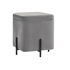 Пуф Stool Group Грейс велюр квадрат серый vd-grays-kv-b27