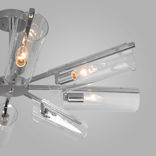 Потолочная люстра Eurosvet Trompeta 70144/8 хром изображение 3 Потолочная люстра Eurosvet Trompeta 70144/8 хром Фото № 3