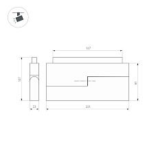 Трековый светодиодный светильник Arlight Mag-Orient-Flat-Fold-S230-12W Warm3000 035859(1) 1