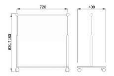 Гардеробная вешалка AksHome Mix на колесах, розовый, металл 77670 1