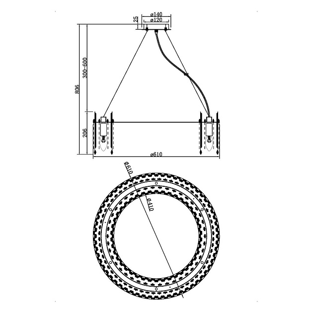 Подвесная люстра Maytoni Rocio MOD036PL-12N Фото № 2
