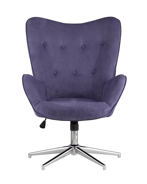 Поворотное кресло Stool Group Филадельфия регулируемое замша синий FUCHS HY-82 Фото № 2