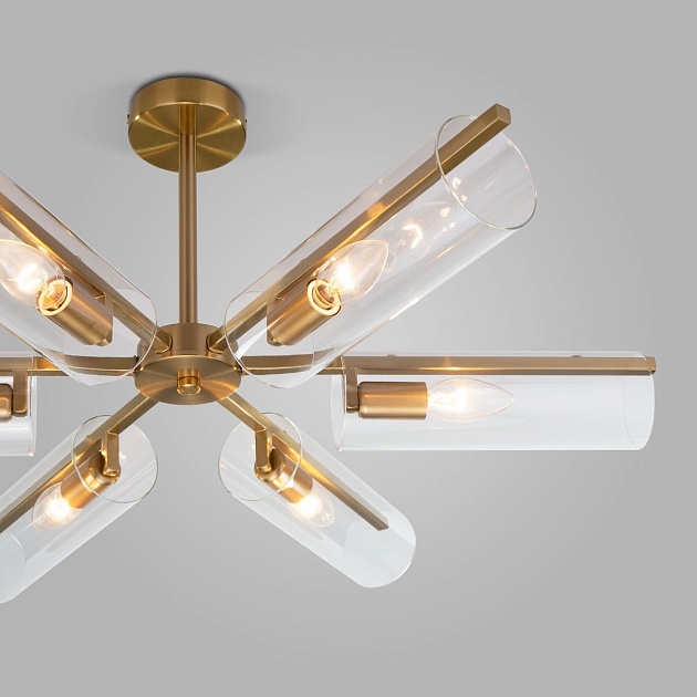 Потолочная люстра Eurosvet Trompeta 70144/6 латунь изображение 2 Потолочная люстра Eurosvet Trompeta 70144/6 латунь Фото № 2