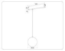 Трековый светодиодный светильник Ambrella Light Track System Magnetic 220V GL1442 2