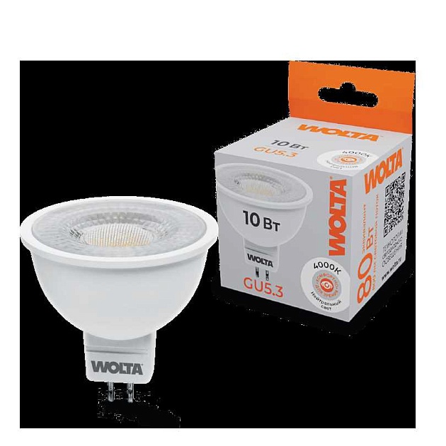 Светодиодная лампа WOLTA WSTD-MR16-220V10W4KGU5.3-L Фото № 1