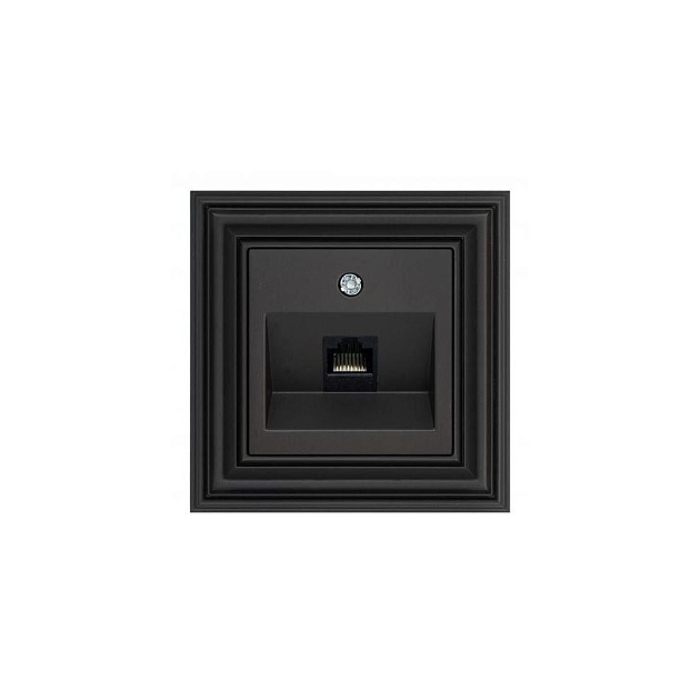 Розетка RJ45 Liregus Retro черный матовый 29-235 изображение 1 Розетка RJ45 Liregus Retro черный матовый 29-235 Фото № 1