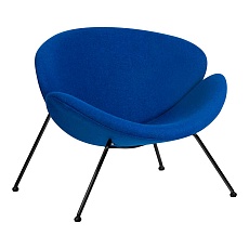 Кресло дизайнерское DOBRIN EMILY (синяя ткань AF6, черное основание) 72-LMO EMILY