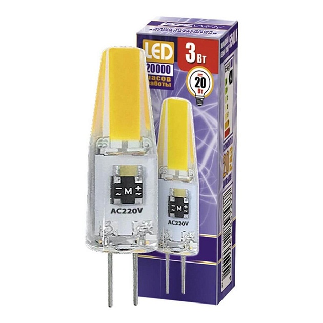 Лампа светодиодная Jazzway G4 3W 5500K прозрачная 2857477 изображение 1 Лампа светодиодная Jazzway G4 3W 5500K прозрачная 2857477 Фото № 1