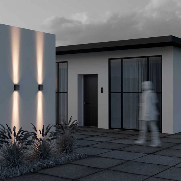 Уличный настенный светодиодный светильник Maytoni Shell O570WL-L20B3K Фото № 6