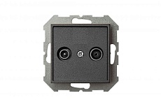 ТВ-розетка проходная TV/R Liregus Epsilon антрацит 28-1145 3