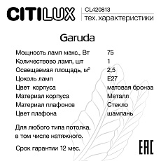 Настольный светильник Citilux Garuda CL420813 2