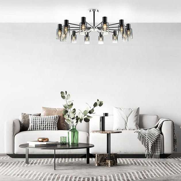 Потолочная люстра Escada Diversity 2120/12P Black изображение 6 Потолочная люстра Escada Diversity 2120/12P Black Фото № 6