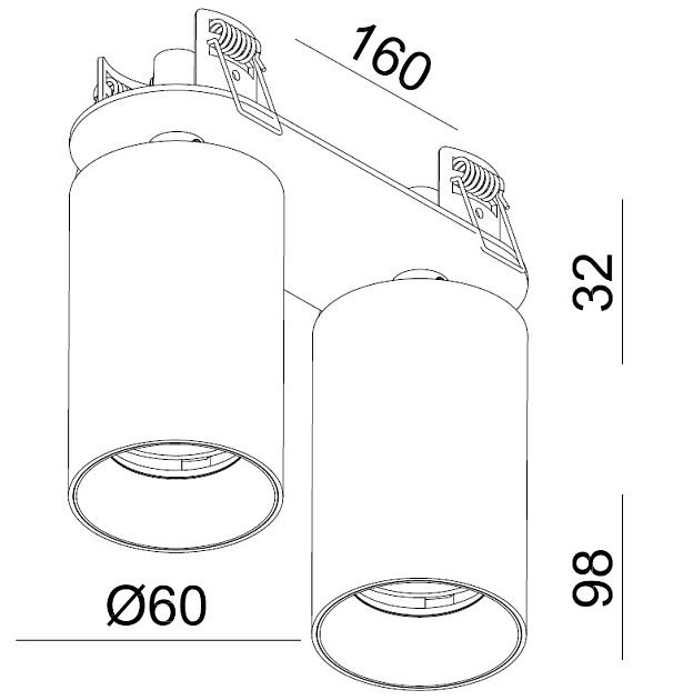 Встраиваемый спот Italline DANNY FR2 white Фото № 2