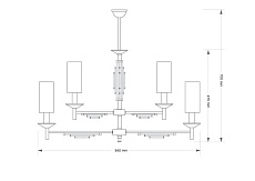 Подвесной светильник KUTEK FELINO FEL-ZWL-4(P/A)KR 1