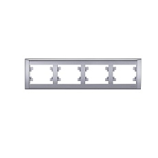 Рамка Makel 4-м Defne горизонт. сереб. 42065704