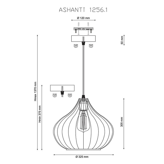 Подвесной светильник Lucia Tucci Ashanti 1256.1 Фото № 2