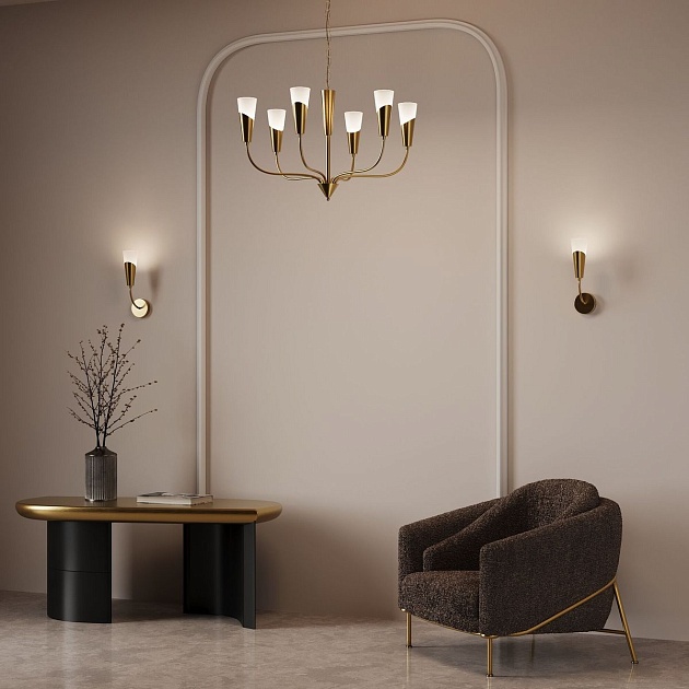 Подвесная люстра Eurosvet Rhyton 60167/6 латунь Фото № 7