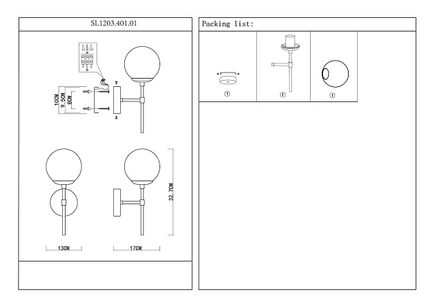 Бра ST Luce Limano SL1203.401.01 изображение 2 Бра ST Luce Limano SL1203.401.01 Фото № 2