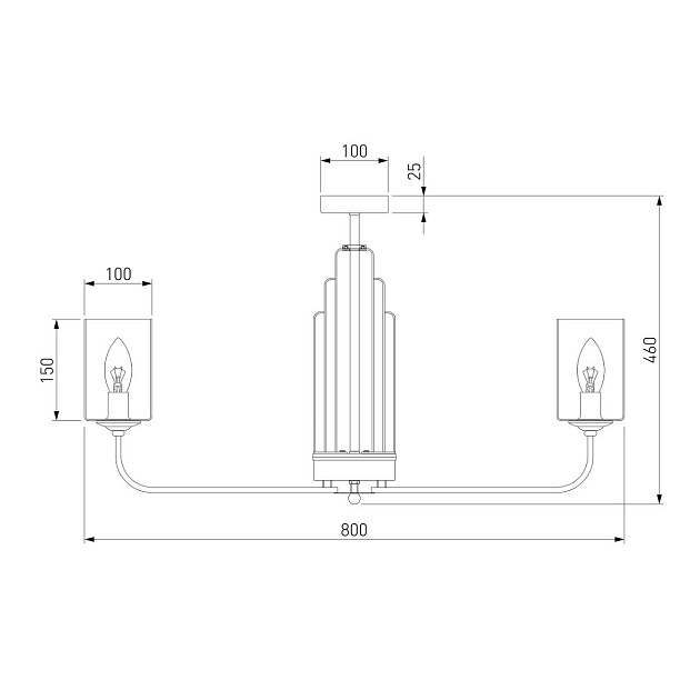 Потолочная люстра Eurosvet Defi 60138/8 сатин-никель Фото № 4