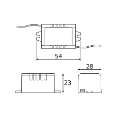 Блок питания Gauss 5W 12V IP67 BT520 3