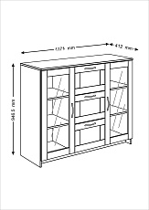 Тумба Шведский Стандарт Сириус 117х95 с 3 ящиками 2.02.03.380.5 3
