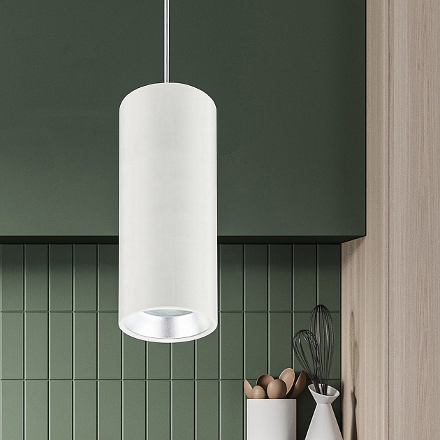 Подвесной светильник ЭРА PL12 GX53 WH/SL Б0048543 изображение 2 Подвесной светильник ЭРА PL12 GX53 WH/SL Б0048543 Фото № 2