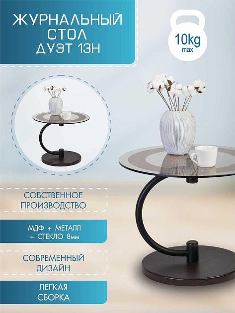 Журнальный стол Мебелик Дуэт 13Н 007332 изображение 5 Журнальный стол Мебелик Дуэт 13Н 007332 Фото № 5