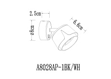 Спот Arte Lamp Amaks A8028AP-1BK 1